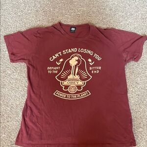 OBEY Maroon Graphic T-Shirt